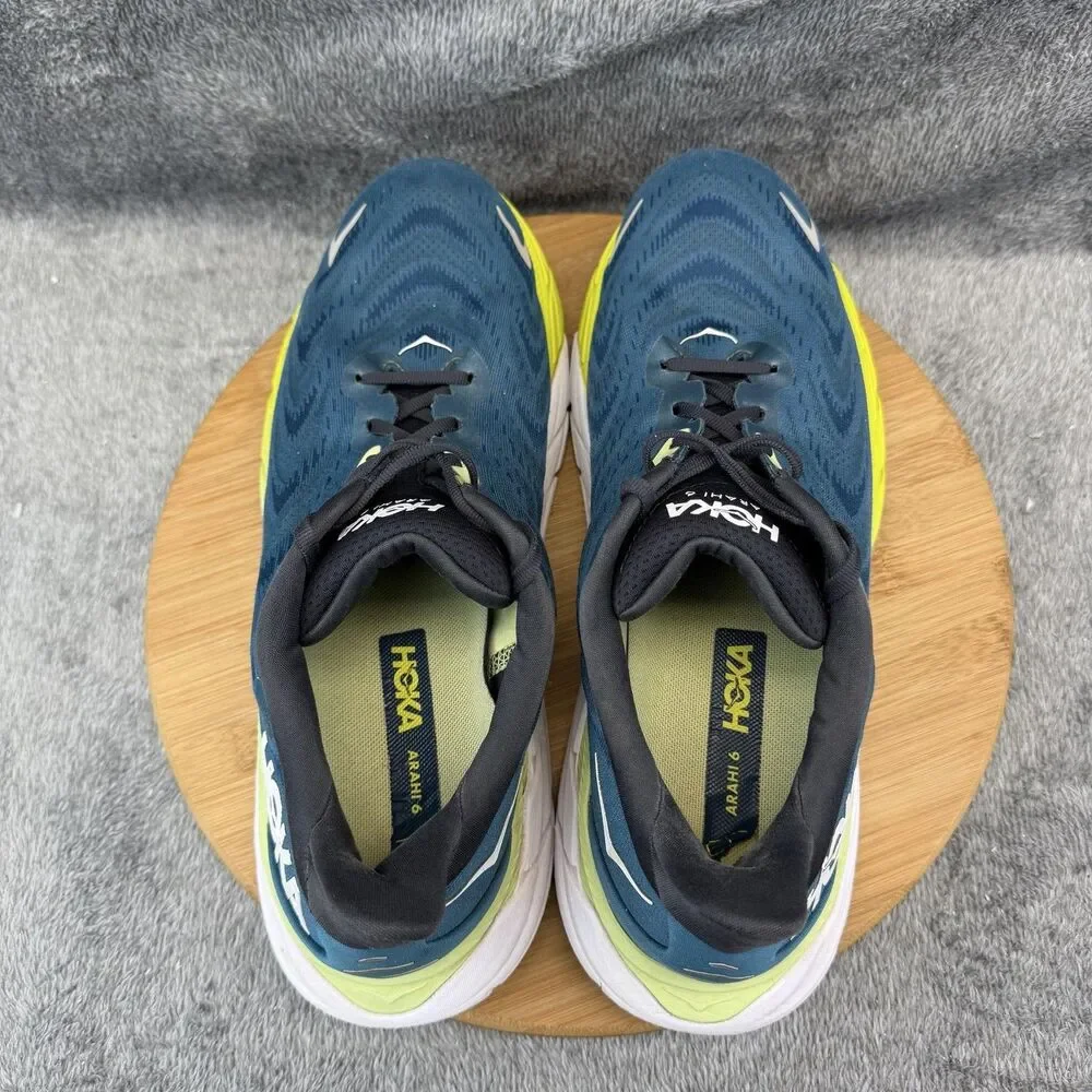 Hoka One One Arahi 6 Shoes Mens Size 12 D Blue Low Top Running Sneakers 1123194